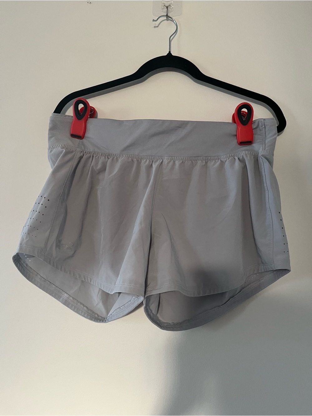 Under Armour Womens Gray Athletic Shorts Large Gym Stretchy Comfy